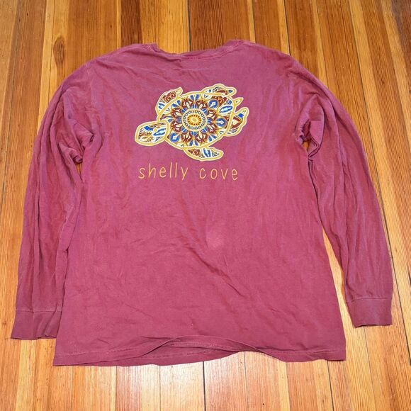 Comfort-colors Men's Burgundy and Red Shirt - Picture 2 of 3